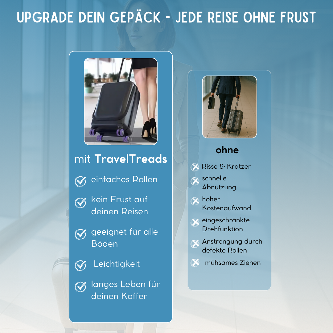 TravelTreads - Die Sneaker für deine Kofferrollen
