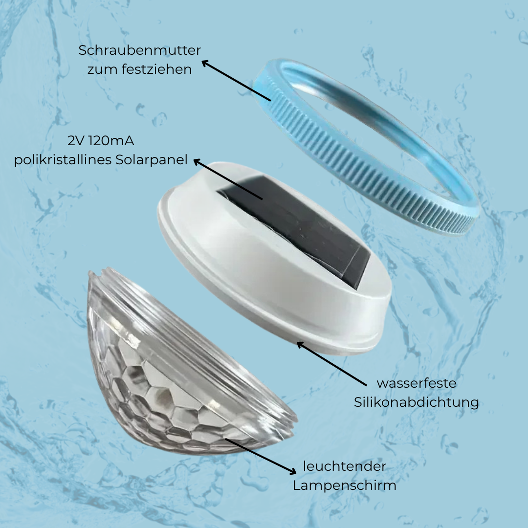 AquaAura Solar - Lass deinen Pool mit der Kraft der Sonne erleuchten