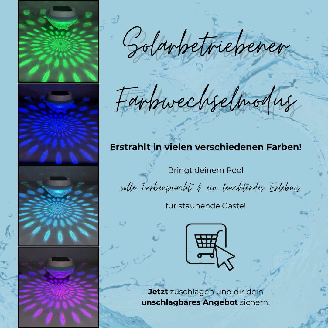 AquaAura Solar - Lass deinen Pool mit der Kraft der Sonne erleuchten