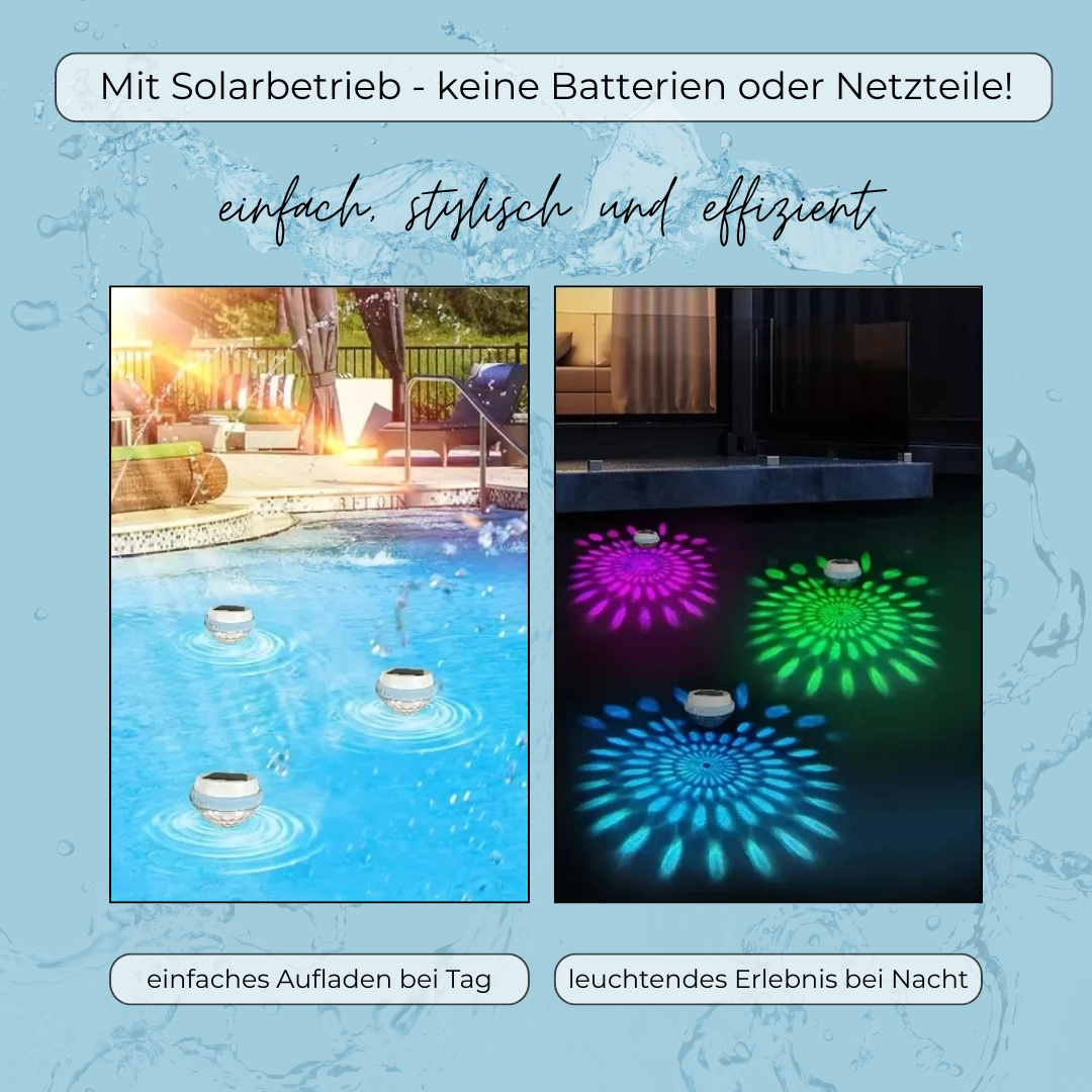 AquaAura Solar - Lass deinen Pool mit der Kraft der Sonne erleuchten