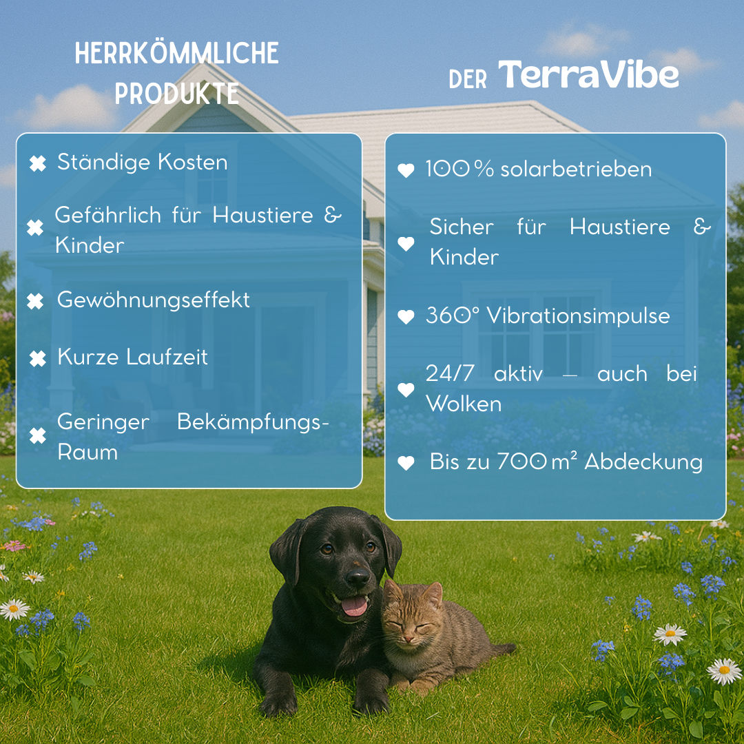 TerraVibe - Der erste solarbetriebene Vibrations-Repeller