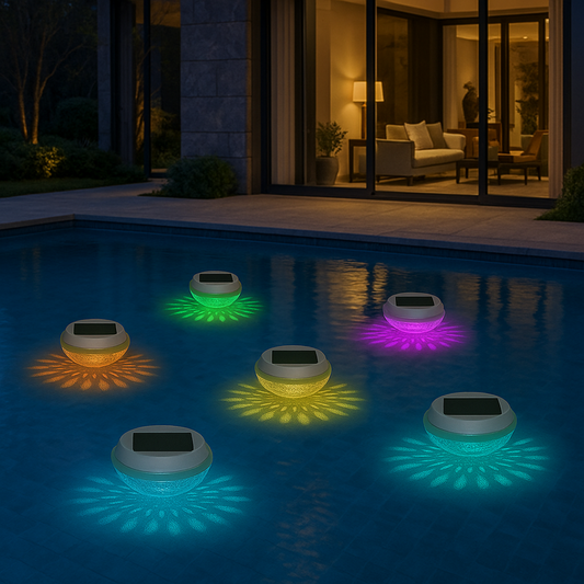 AquaAura Solar - Lass deinen Pool mit der Kraft der Sonne erleuchten